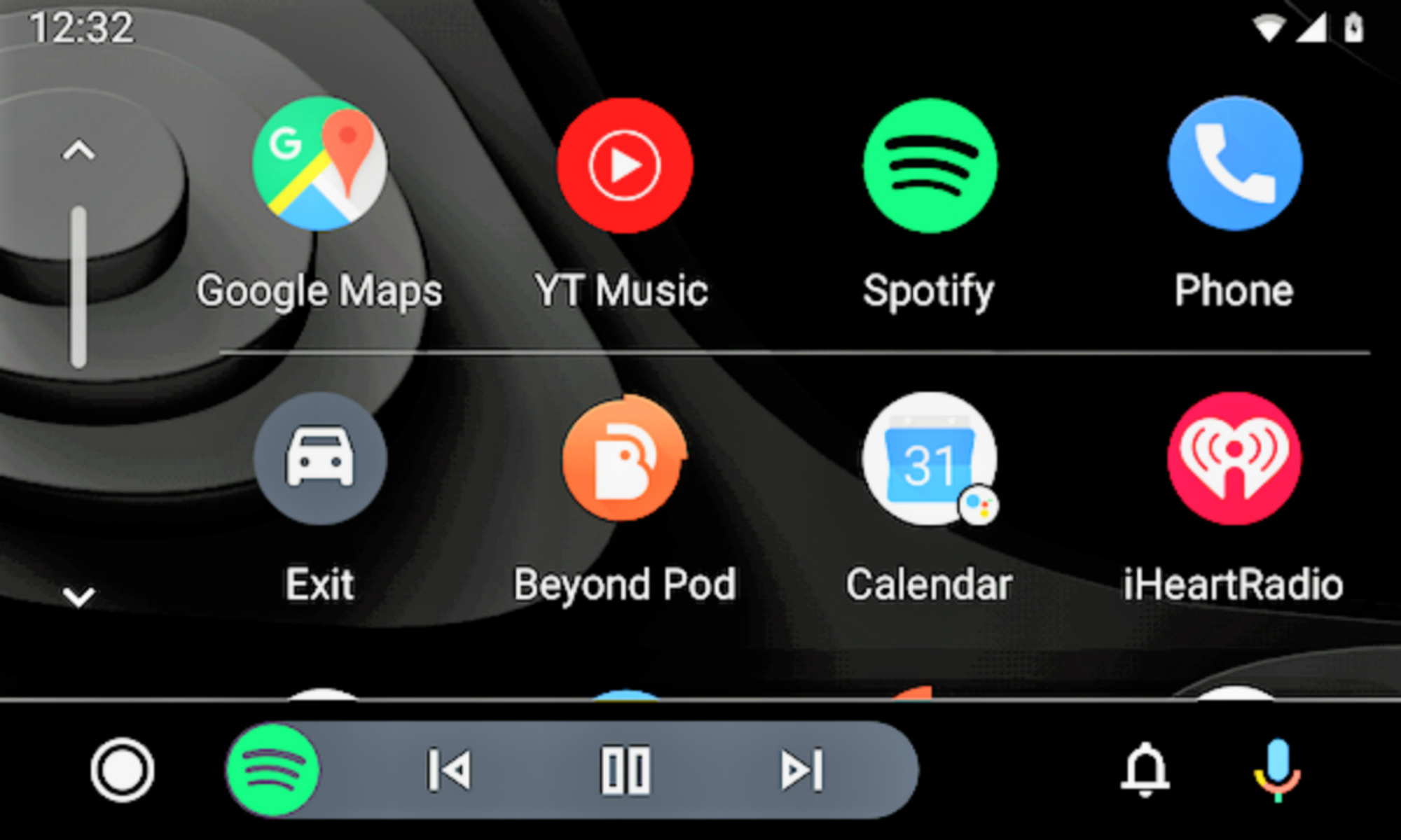 Tela do Android Auto